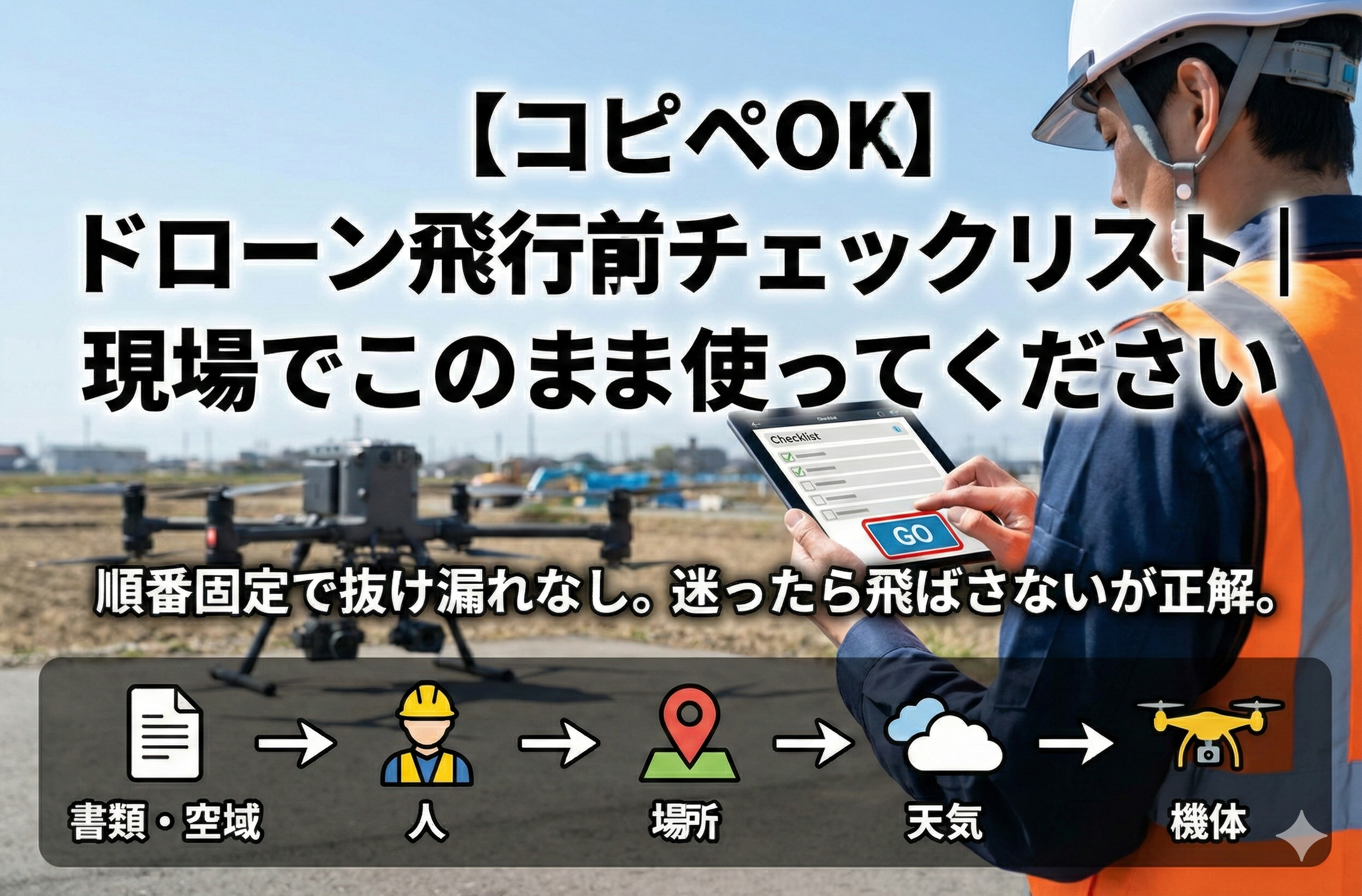 ドローン飛行前チェックリスト