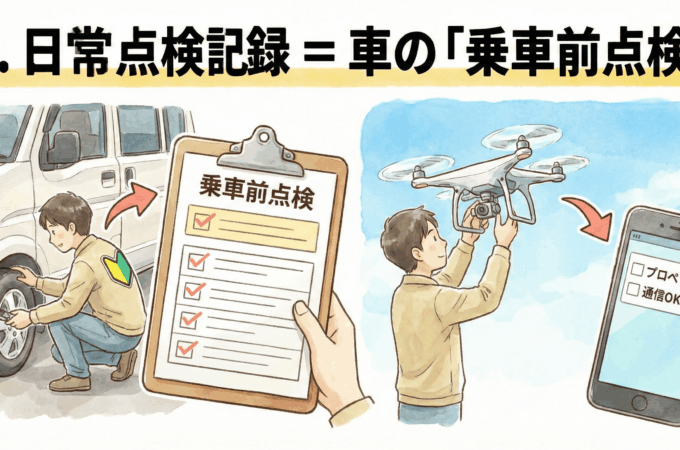 無人航空機(ドローン)の日常点検記録